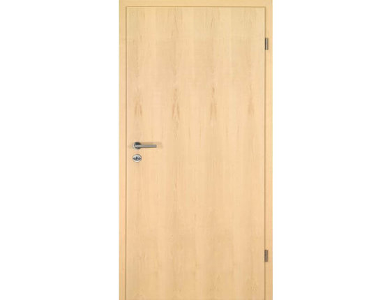 LEBO Zimmertür mit Zarge Echtholzfurnier Ahorn Röhrenspanplatte Eckkante