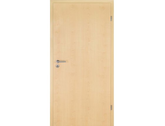 LEBO Zimmertür mit Zarge CPL Ahorn Röhrenspanplatte Rundkante