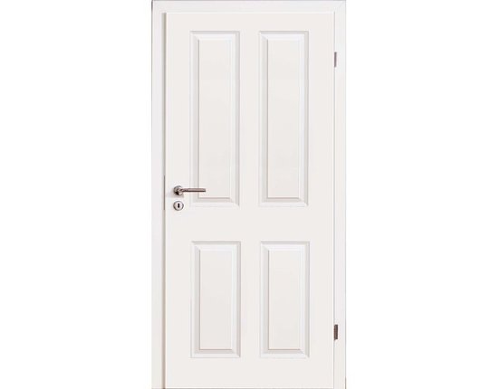 LEBO Zimmertür mit Zarge weißlack Basic Formelle 40 Rundkante VOLLSPANPLATTE