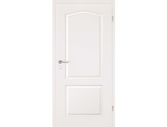 LEBO Zimmertür mit Zarge weißlack Basic Brillant Formelle 21 Rundkante VOLLSPAN