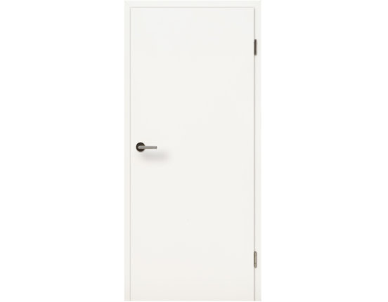 Zimmertür mit Zarge CPL Uni weiß Röhrenspanplatte Rundkante