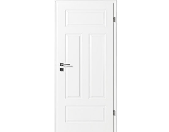 Zimmertür mit Zarge Narva 4FS weißlack Eckkante