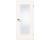 Zimmertür mit Zarge CPL Samtesche weiß LA 16/20 Lichtausschnitt Rundkante