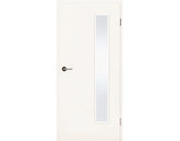 Zimmertür mit Zarge CPL Samtesche weiß Lichtausschnitt schmal Rundkante