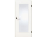 Zimmertür mit Zarge  CPL Uni weiß LA 16/20 Lichtausschnitt Rundkante
