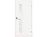 Zimmertür mit Zarge CPL Uni weiß Lichtausschnitt schmal schloßseitig Rundkante